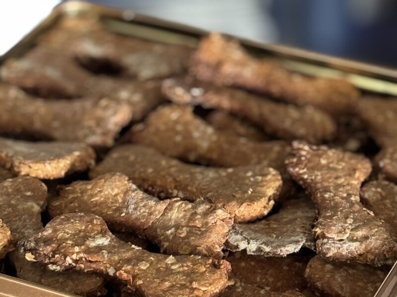 Peanut Butter Cinnamon Dog Biscuits